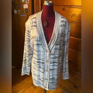 FALLS CREEK NWT Cozy Plaid Button-Up Cardigan Sweater OVERSIZED